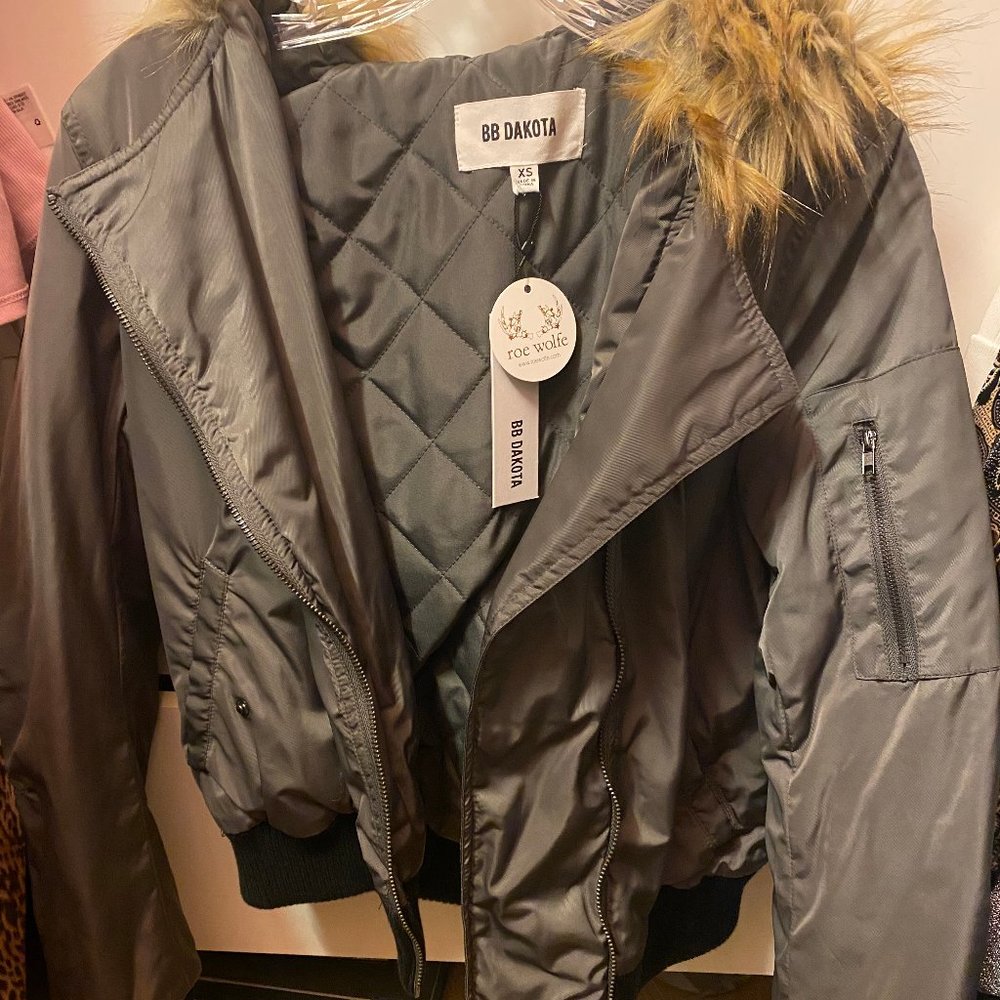 BB Dakota, BRAND NEW fur bomber jacket